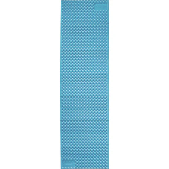 A blue Therm-a-Rest Z-Lite SOL sleeping pad with a geometric pattern.