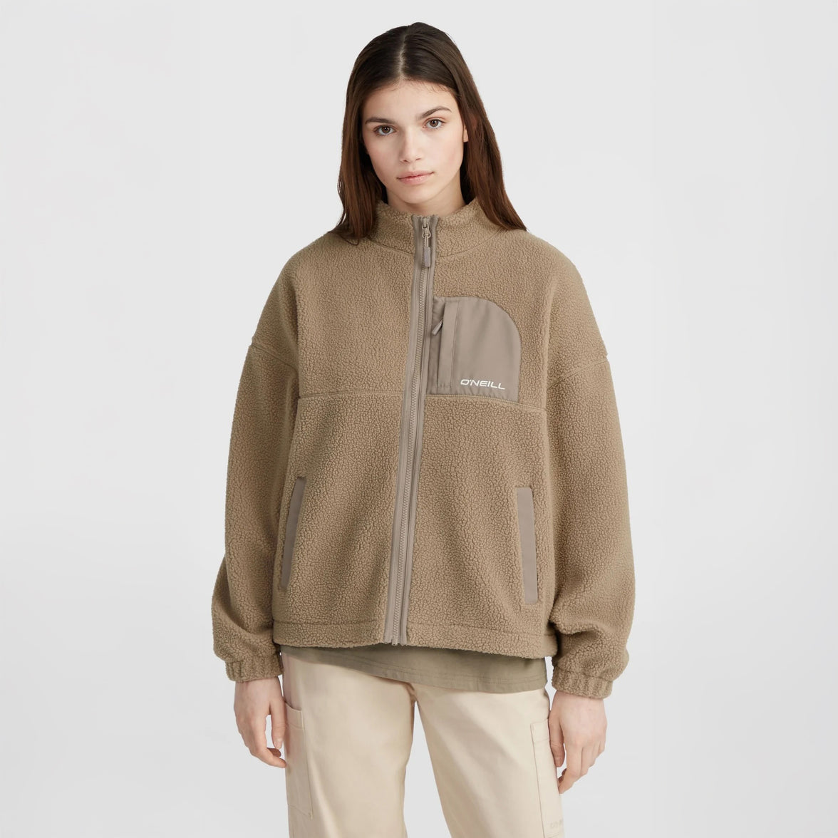 O'Neill Trvlr High Pile Full Zip Fleece Concrete