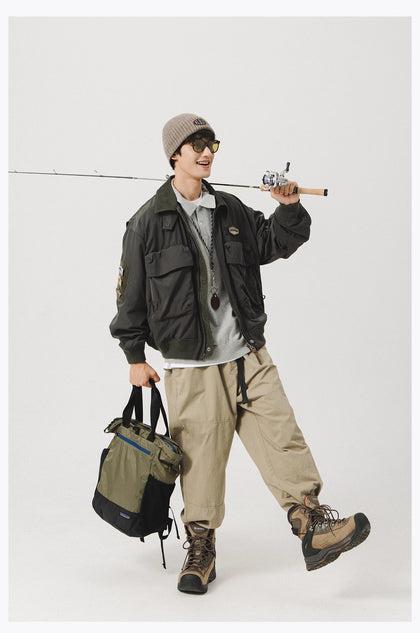 Blue Vintage Flight Jacket