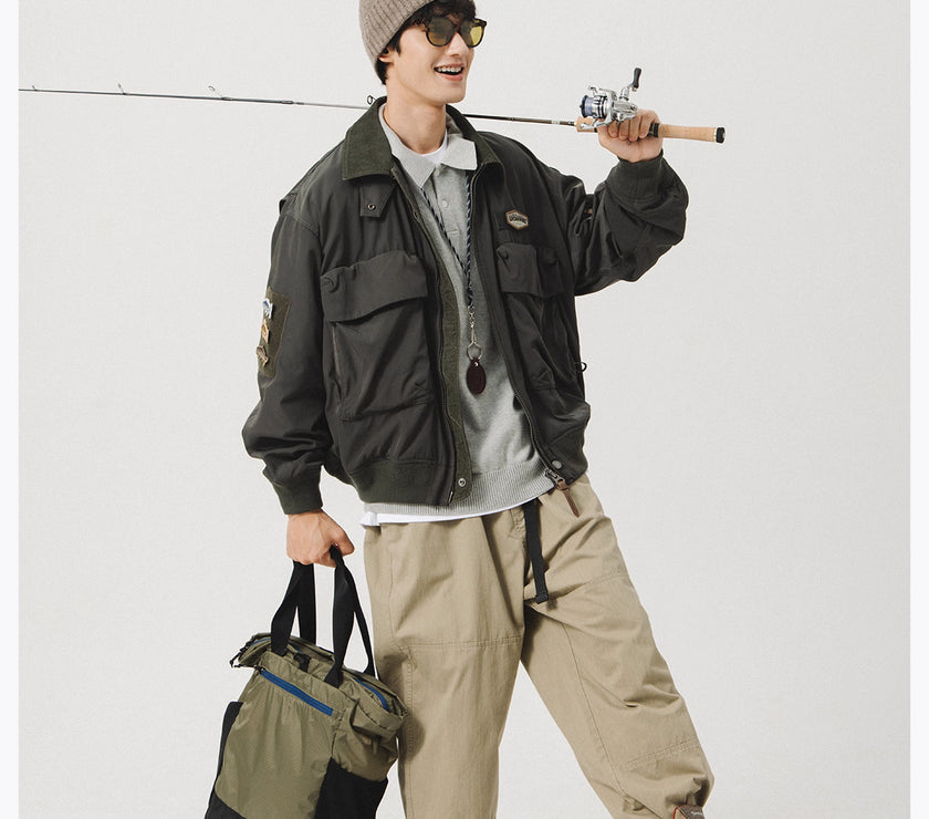 Blue Vintage Flight Jacket