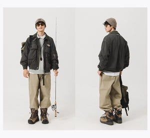 Blue Vintage Flight Jacket