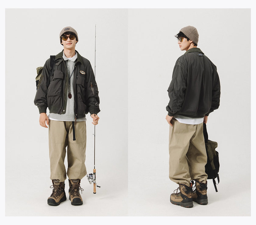 Blue Vintage Flight Jacket