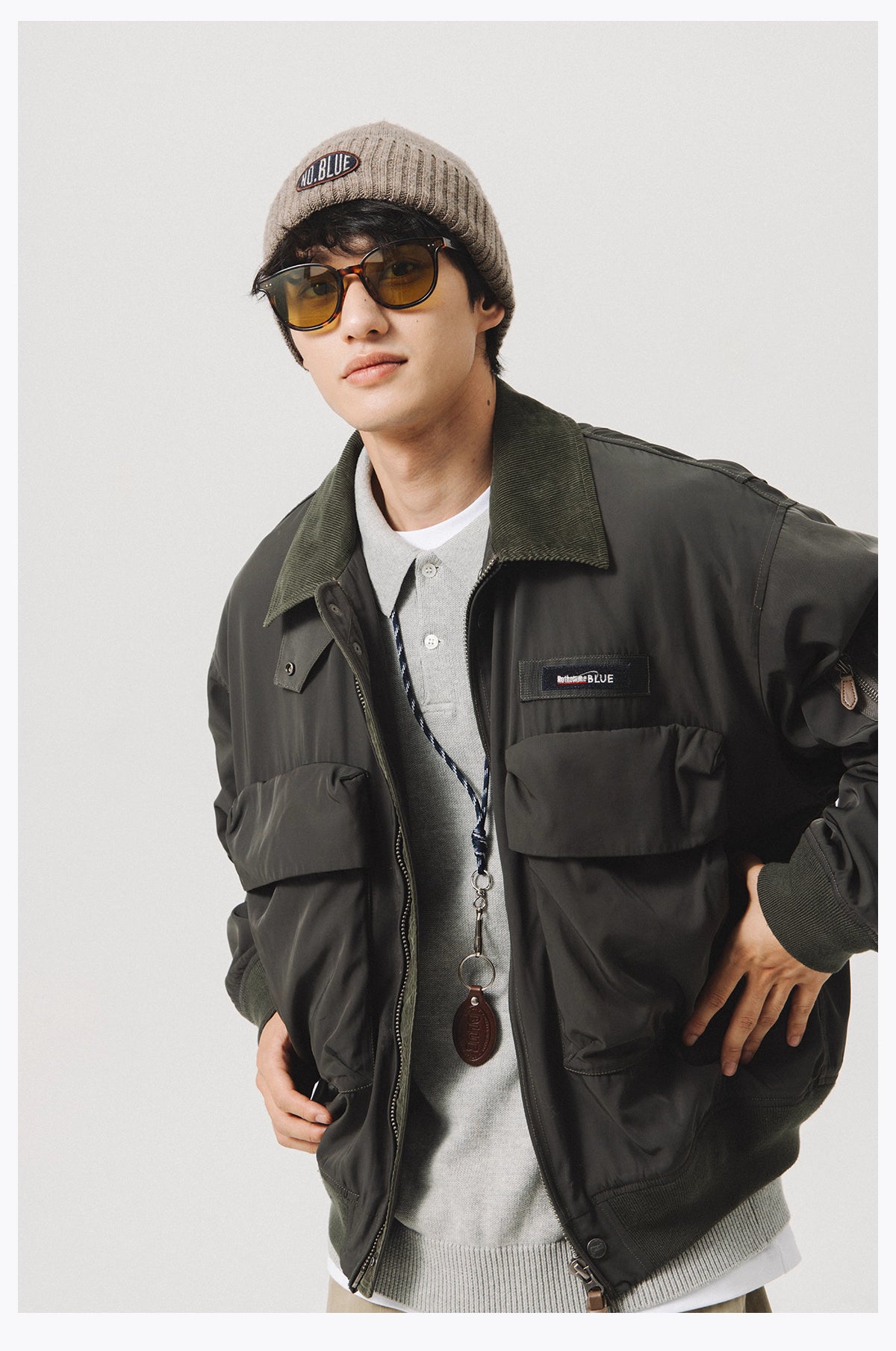 Blue Vintage Flight Jacket