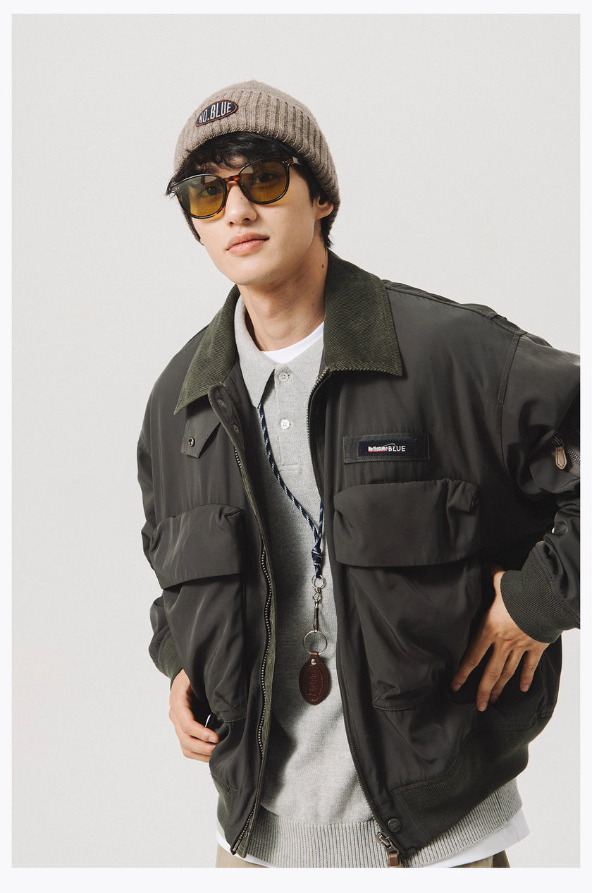 Blue Vintage Flight Jacket