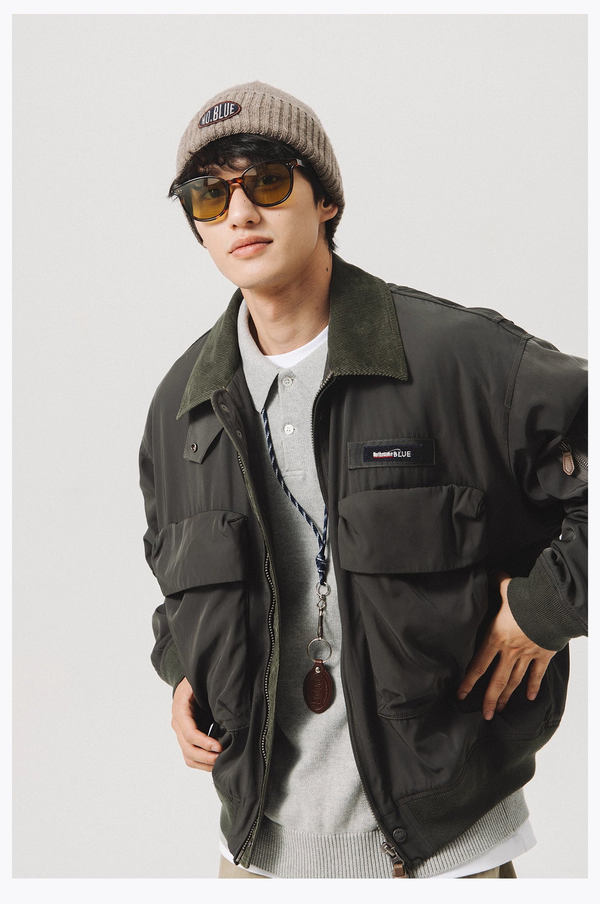 Blue Vintage Flight Jacket