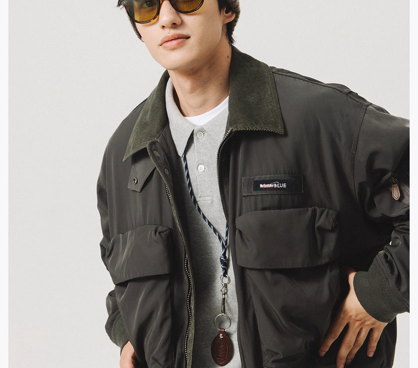 Blue Vintage Flight Jacket