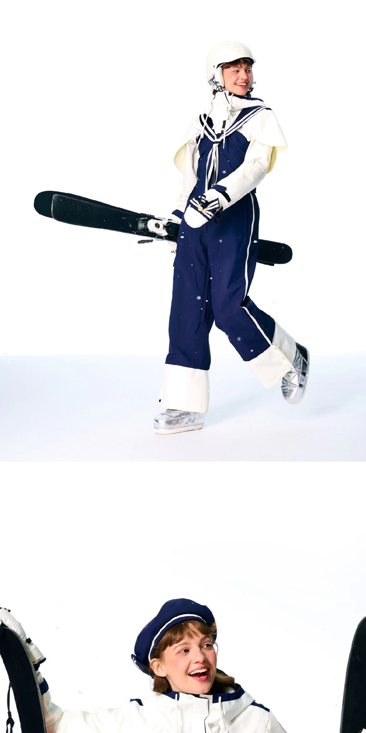 BCG Navy-Style Snow Bibs