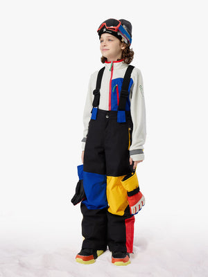 Vector Colorcube Cotton-Padded Adjustable Bibs Pants - Children's