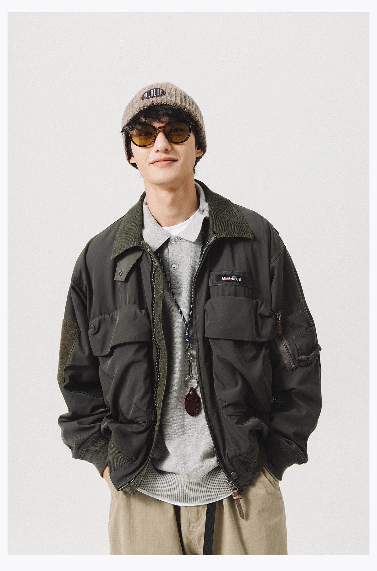 Blue Vintage Flight Jacket