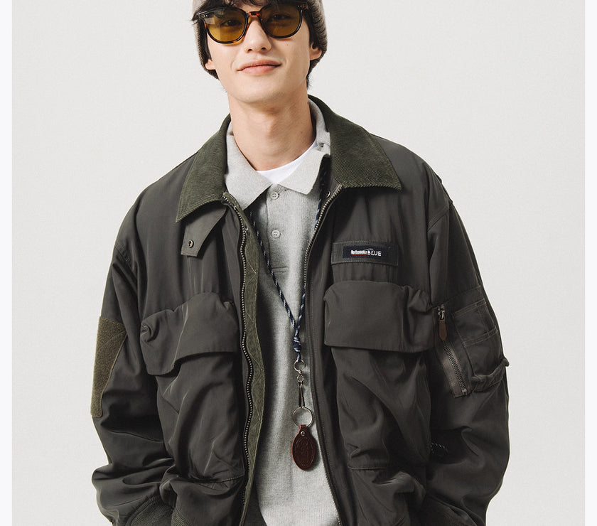 Blue Vintage Flight Jacket