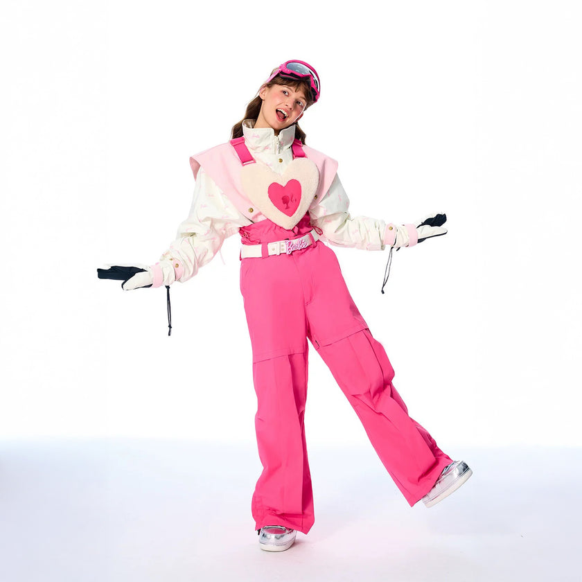 BCG Barbie Limited Edition Pink Heart Ski Bibs