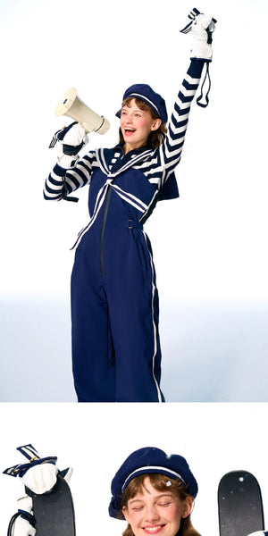 BCG Navy-Style Snow Bibs