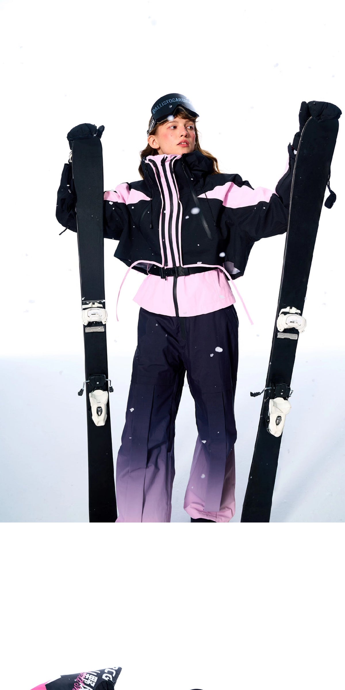 BCG Gradient Bib Pants with Bustier Design