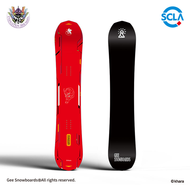 Gee Snowboards × Evangelion Unit-02 Snowboard — official product image