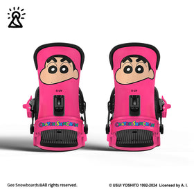Gee Snowboards × Crayon Shin-chan Snowboard Binding — official product image