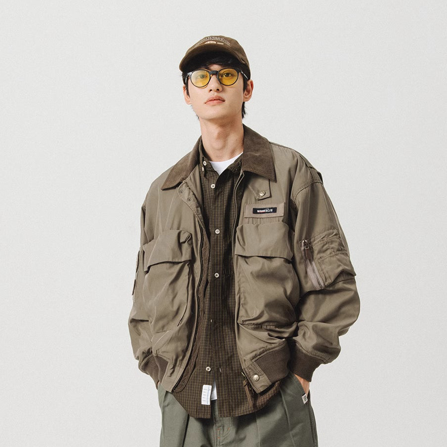 Blue Vintage Flight Jacket