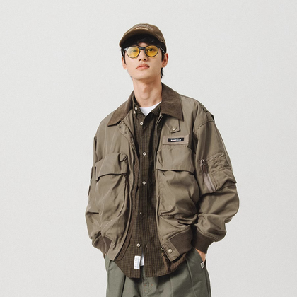 Blue Vintage Flight Jacket