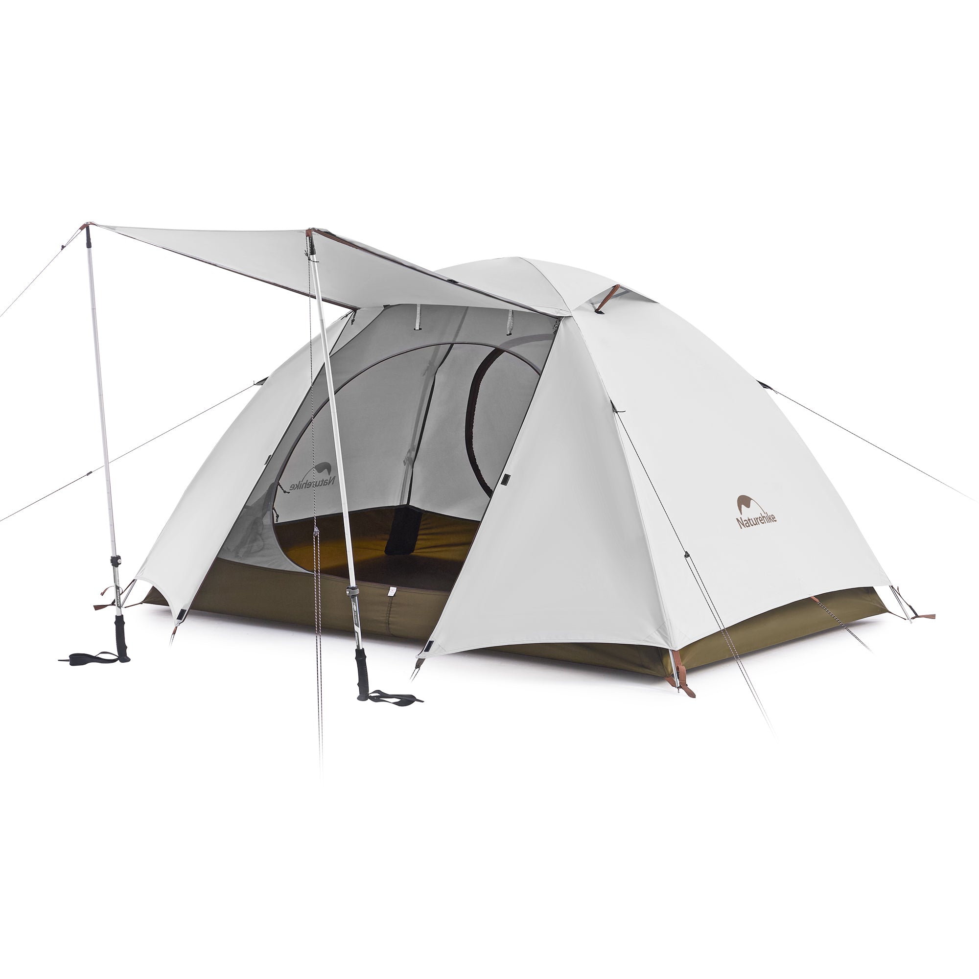 Naturehike Cloud River 3-Person Camping Tent Brown