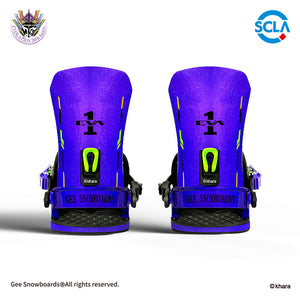 Gee Snowboards × Evangelion Unit-01 Snowboard Binding — official product image