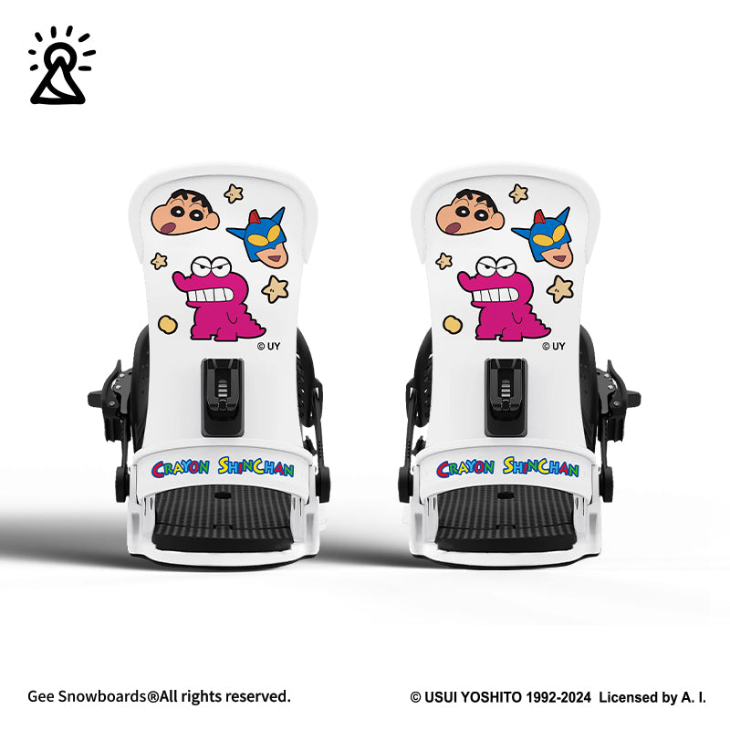 Gee Snowboards × Crayon Shin-chan Waniyama Snowboard Binding — official product image