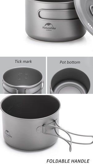 Naturehike TDG02 Outdoor Ti Pot Ti Color (1300 mL) (2026)