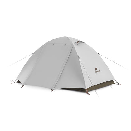 A white Naturehike Cloud River series tent designed for three people, displayed against a white background.
