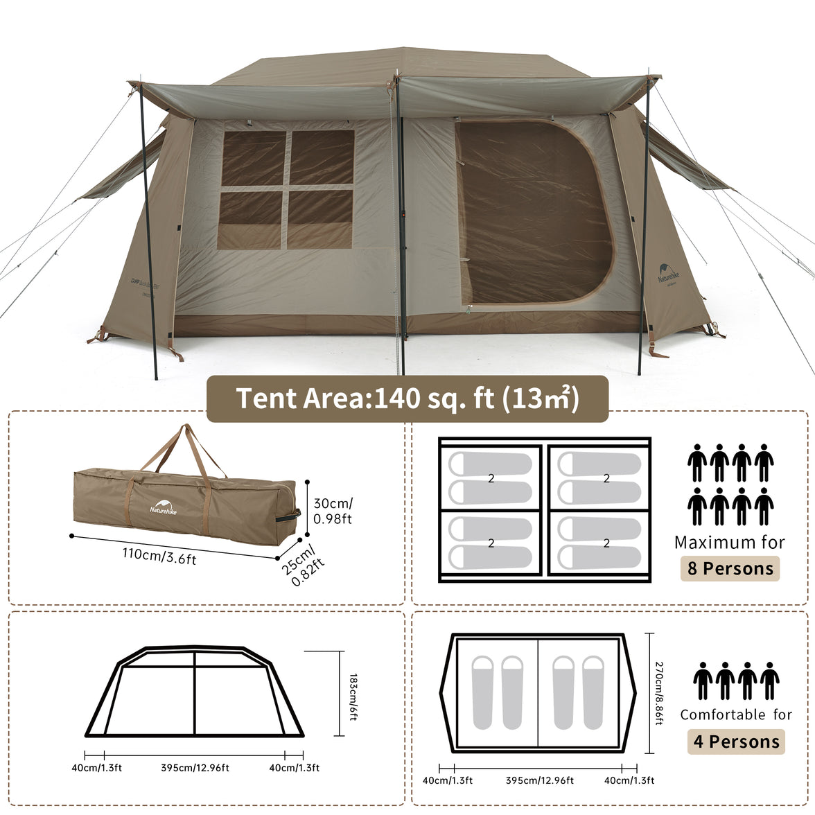 Naturehike Village 13 Gen 2 Quick Open Tent
