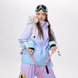 Positibeety Detachable Bee Patch Rhinestone Gradient Edition 3L Snow Jacket & Pants – Women’s