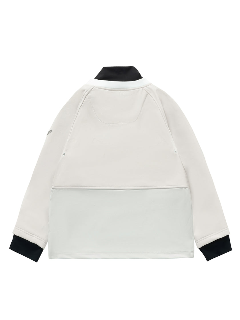 Vector Snow White Turtleneck Snow Crew Mid-Layer Sweatshirt - Unisex