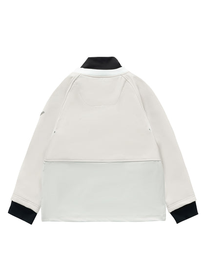 Vector Snow White Turtleneck Snow Crew Mid-Layer Sweatshirt - Unisex