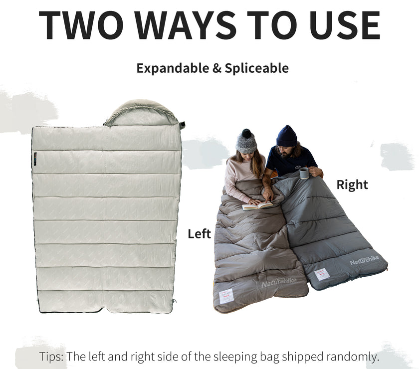 Naturehike Envelop Washable Sleeping Bag M180 With Hood Green