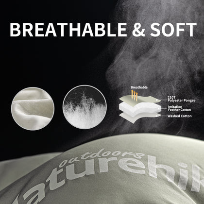 Naturehike Envelop Washable Sleeping Bag M180 With Hood Grey