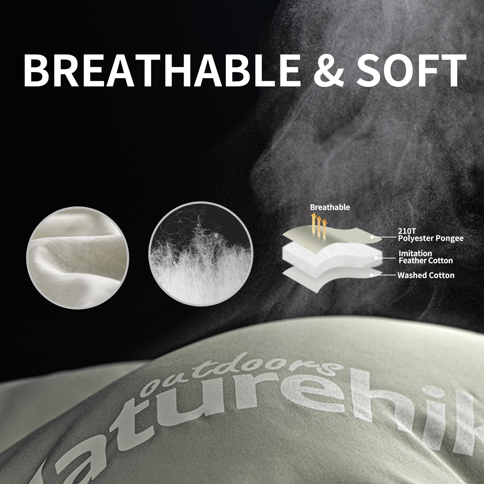 Naturehike Envelop Washable Sleeping Bag M180 With Hood Green