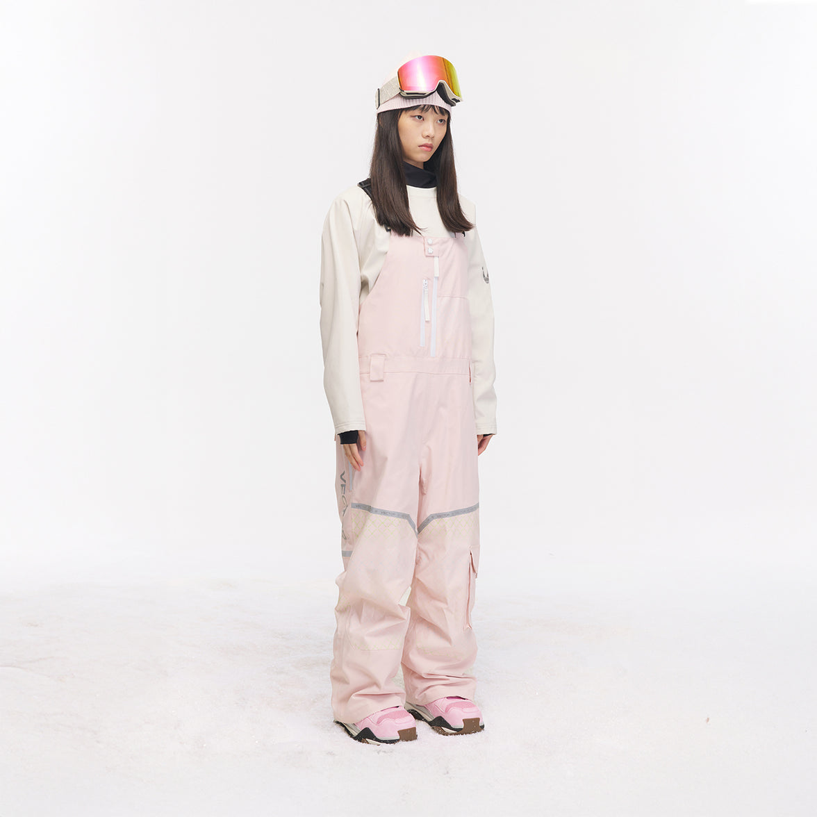 Vector Dusty Pink  Glow 2L Bib Pants - Unisex