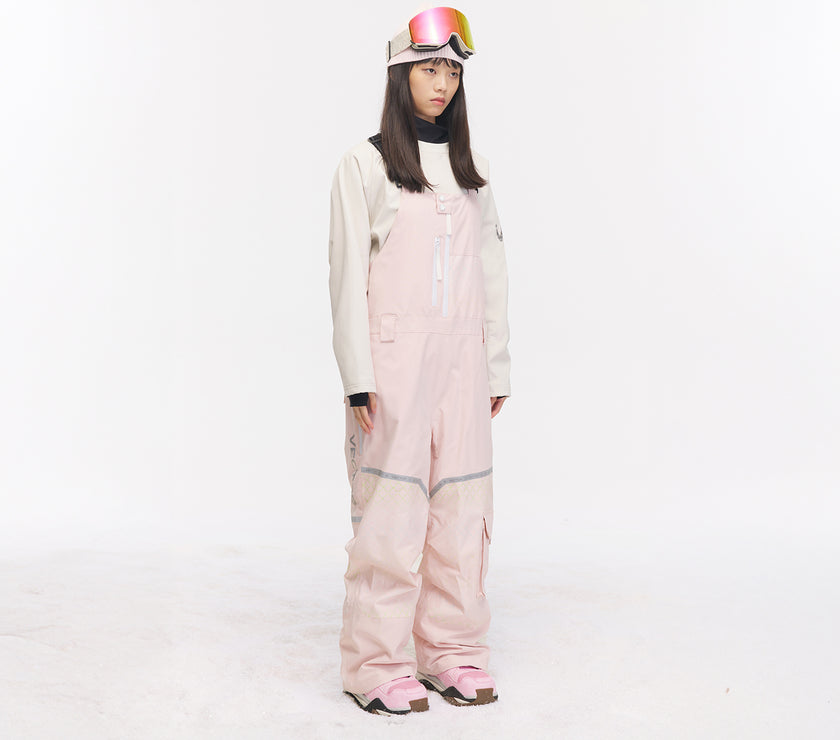 Vector Dusty Pink  Glow 2L Bib Pants - Unisex