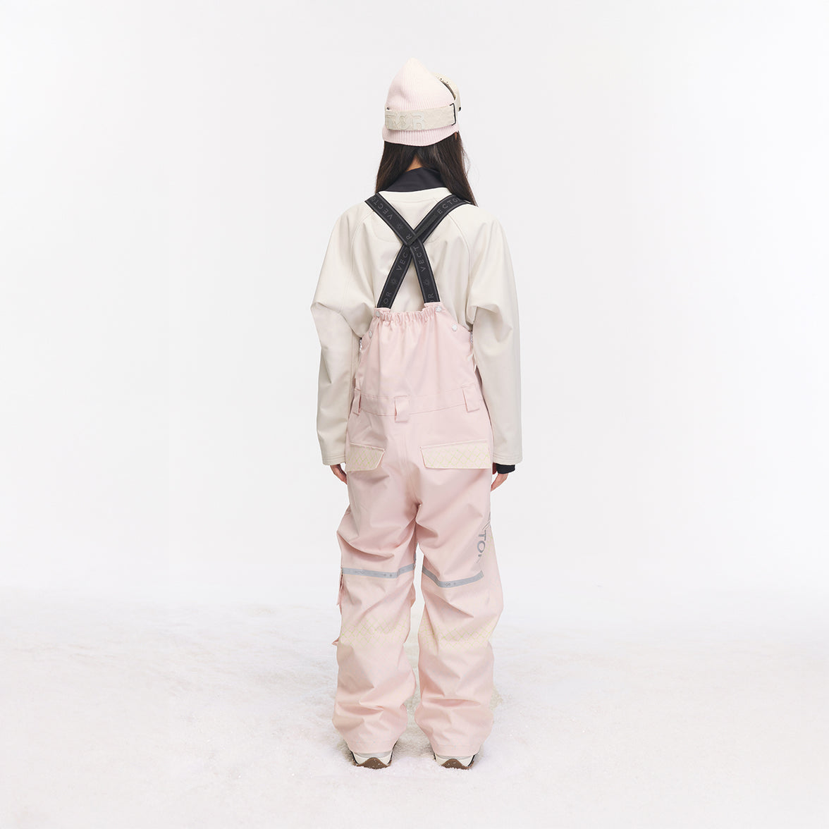 Vector Dusty Pink  Glow 2L Bib Pants - Unisex