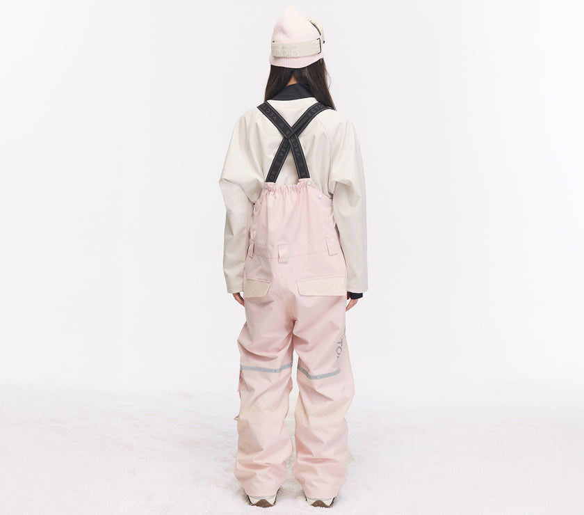Vector Dusty Pink  Glow 2L Bib Pants - Unisex