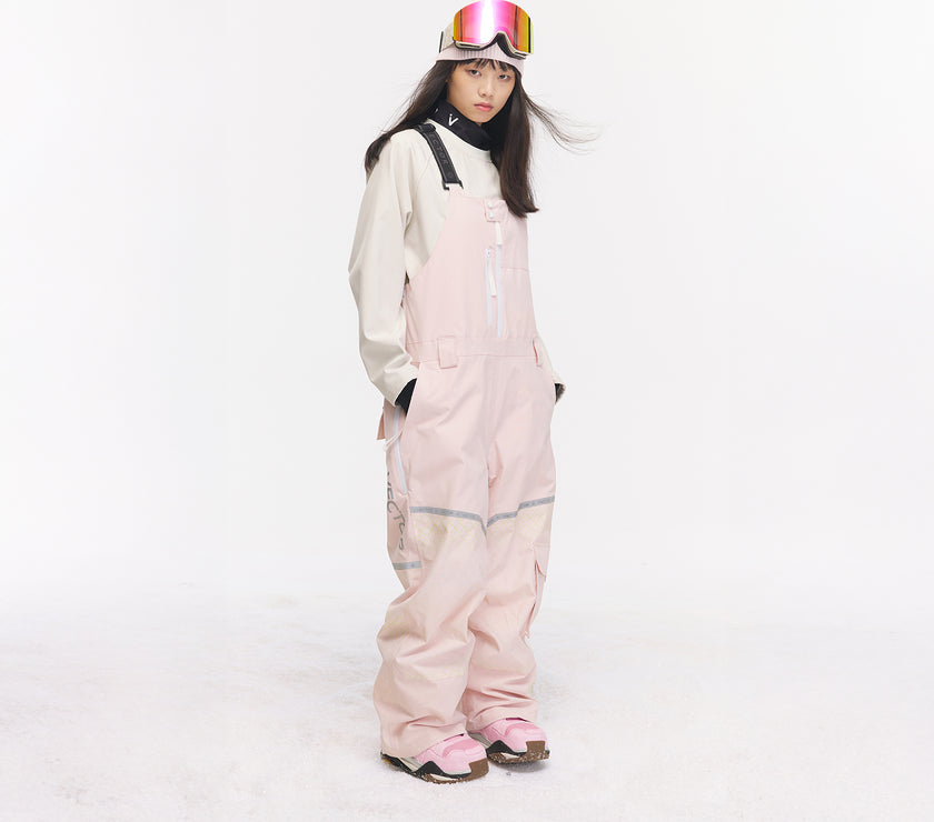 Vector Dusty Pink  Glow 2L Bib Pants - Unisex