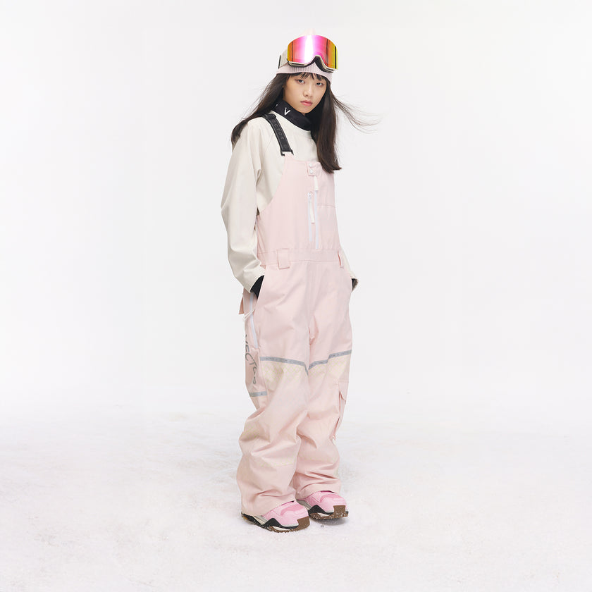 Vector Dusty Pink  Glow 2L Bib Pants - Unisex