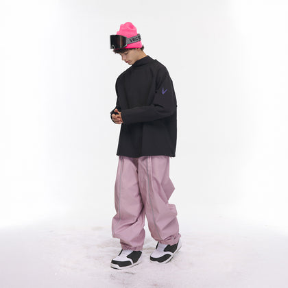 Vector Classic Black Turtleneck Snow Crew Mid-Layer Sweatshirt - Unisex