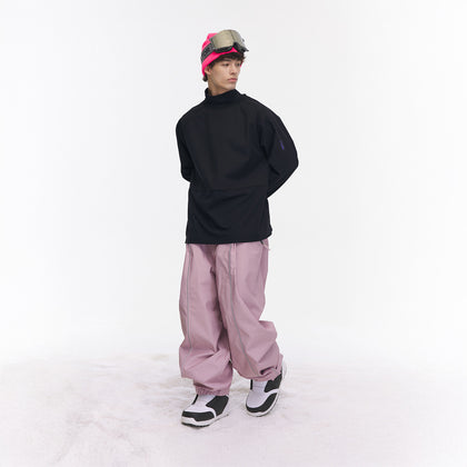 Vector Classic Black Turtleneck Snow Crew Mid-Layer Sweatshirt - Unisex