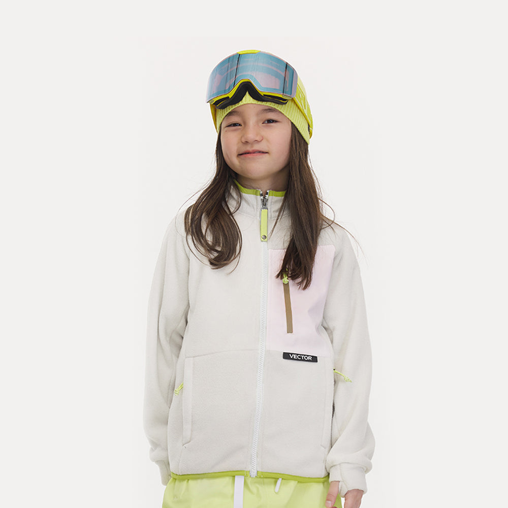 Vector Snow White Kids' Block Mid-Layer Fleece