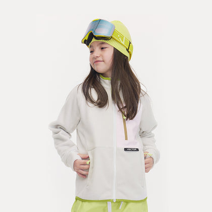 Vector Snow White Kids' Block Mid-Layer Fleece