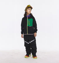 Vector Black Kids' Block Mid-Layer Fleece
