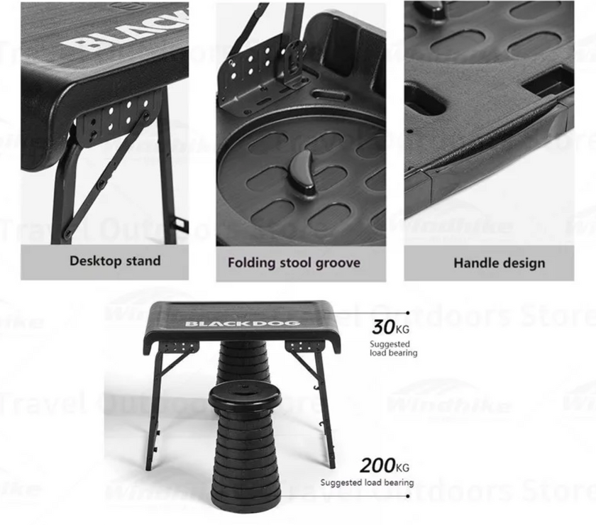Black Dog 全黑露营折叠桌椅