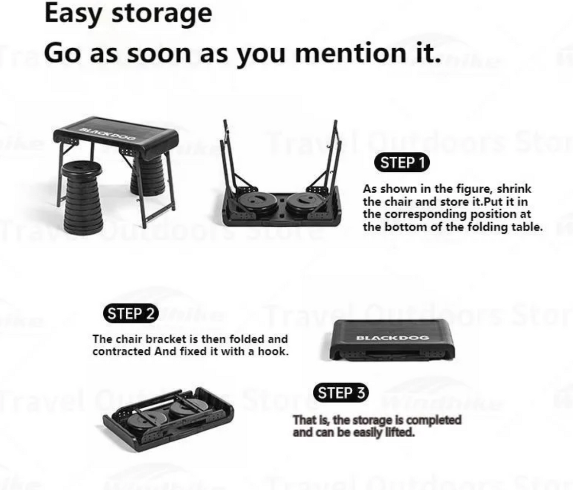 Black Dog 全黑露营折叠桌椅