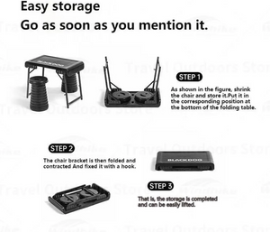 Black Dog 全黑露营折叠桌椅