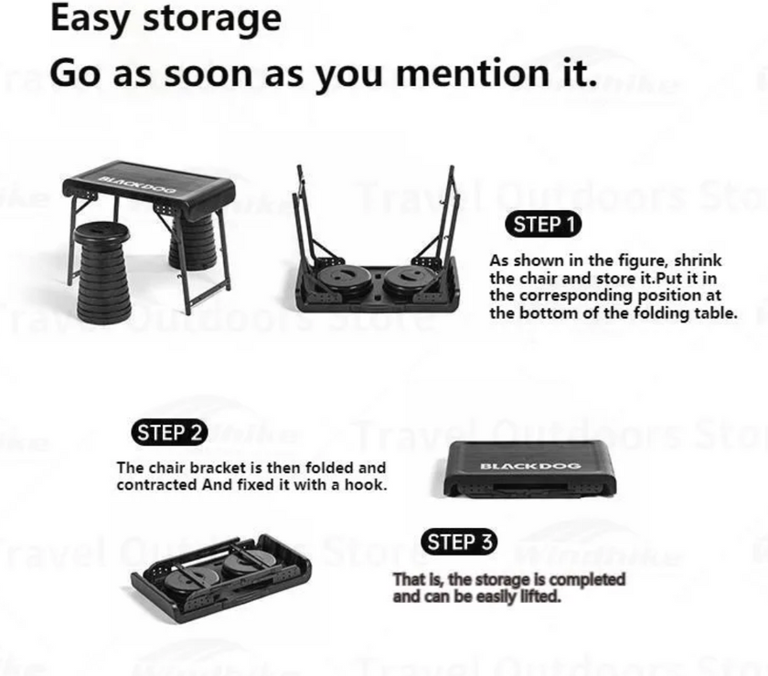 Black Dog 全黑露营折叠桌椅