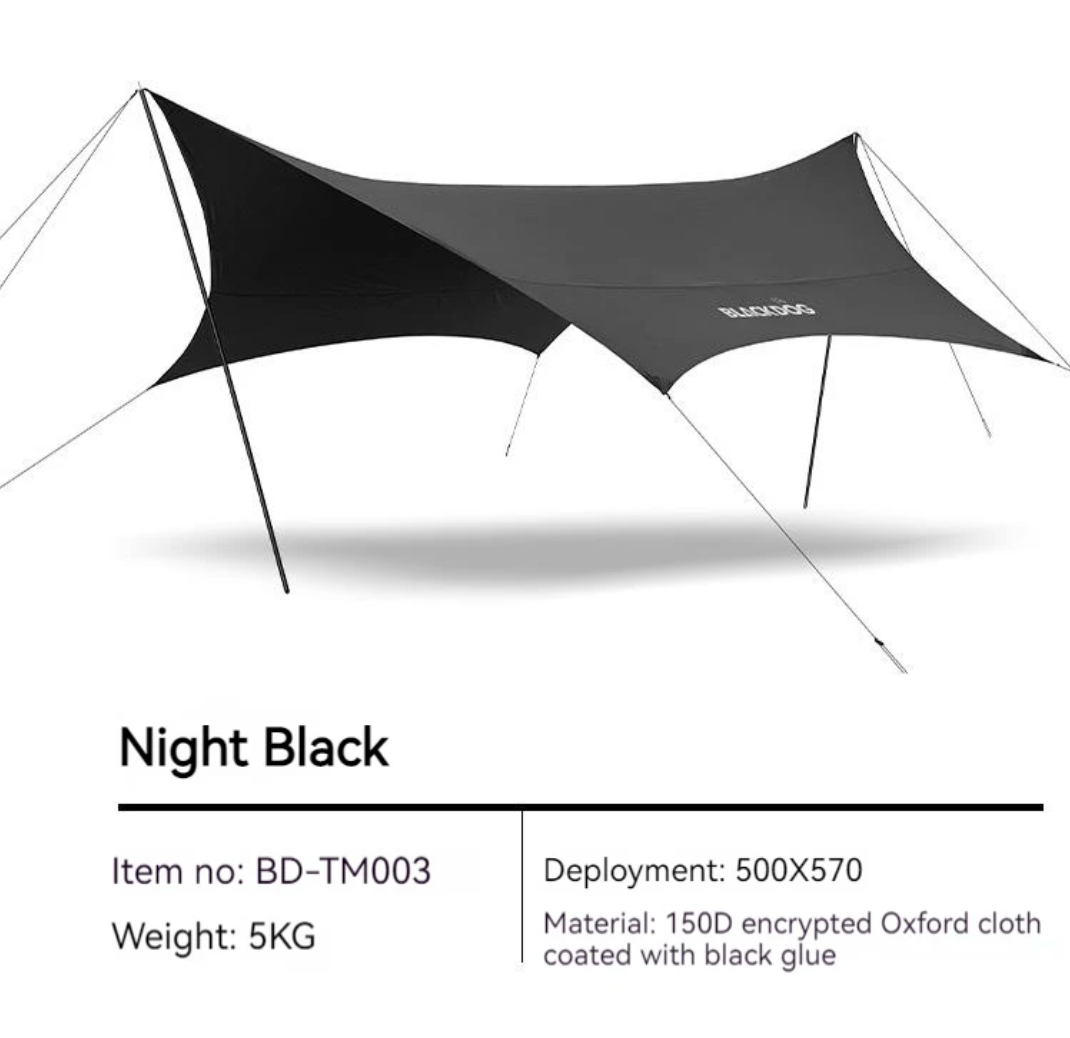 Black Dog Full Black Tarp for Outdoor Use Durable and Weather-Resistant Cover