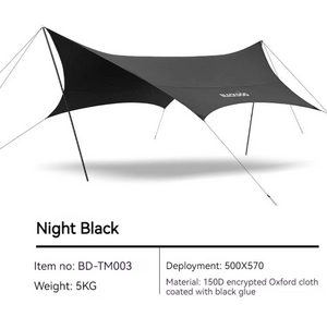 Black Dog Full Black Tarp for Outdoor Use Durable and Weather-Resistant Cover